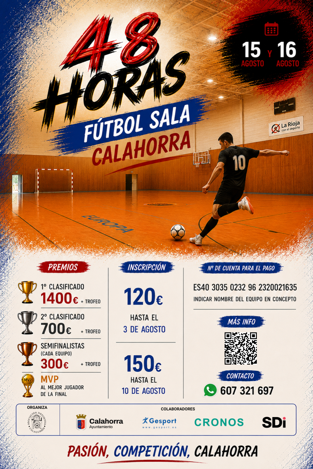 Cartel de las 48 Horas de Fútbol Sala de Calahorra 2026