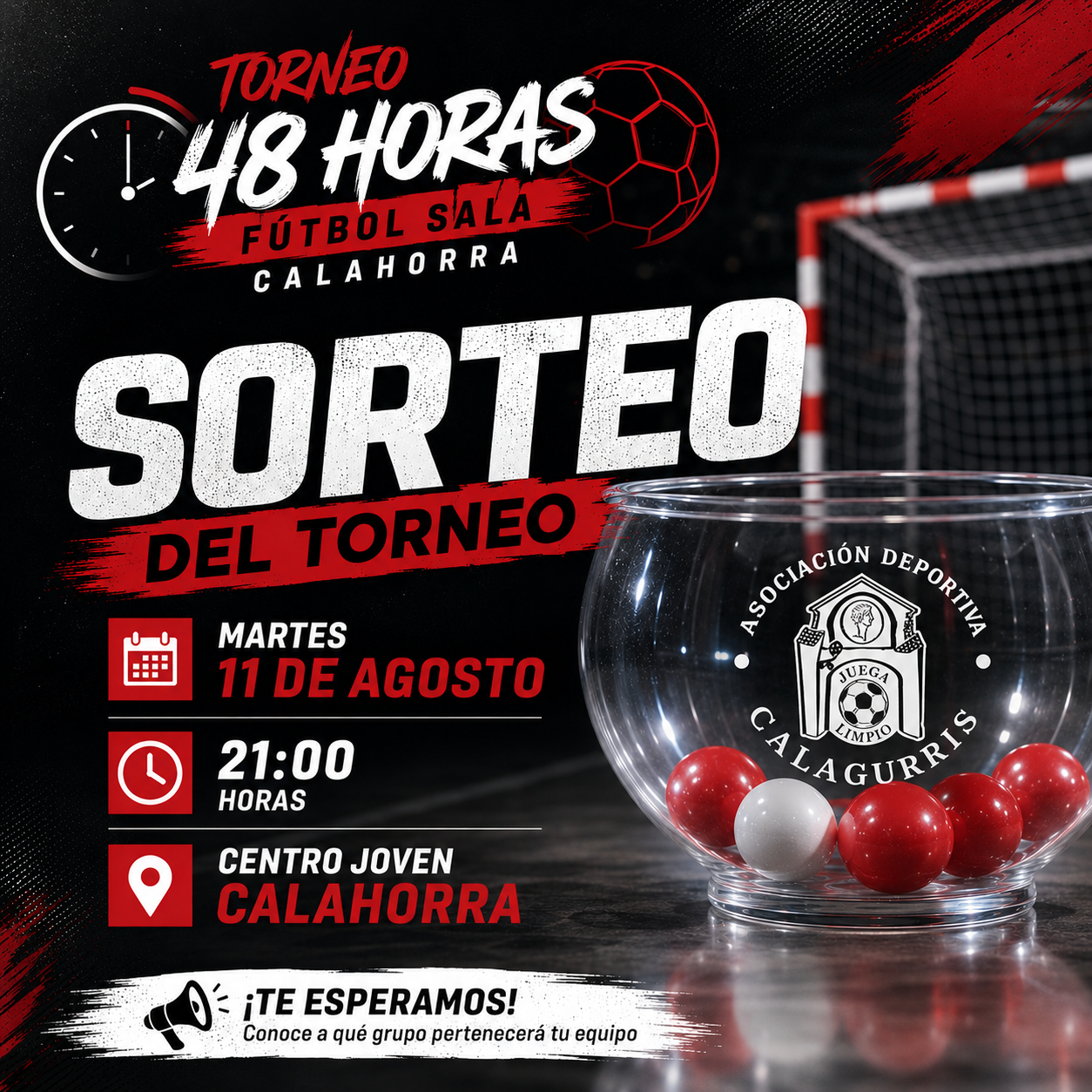 Sorteo de las 48 Horas de Fútbol Sala de Calahorra 2026